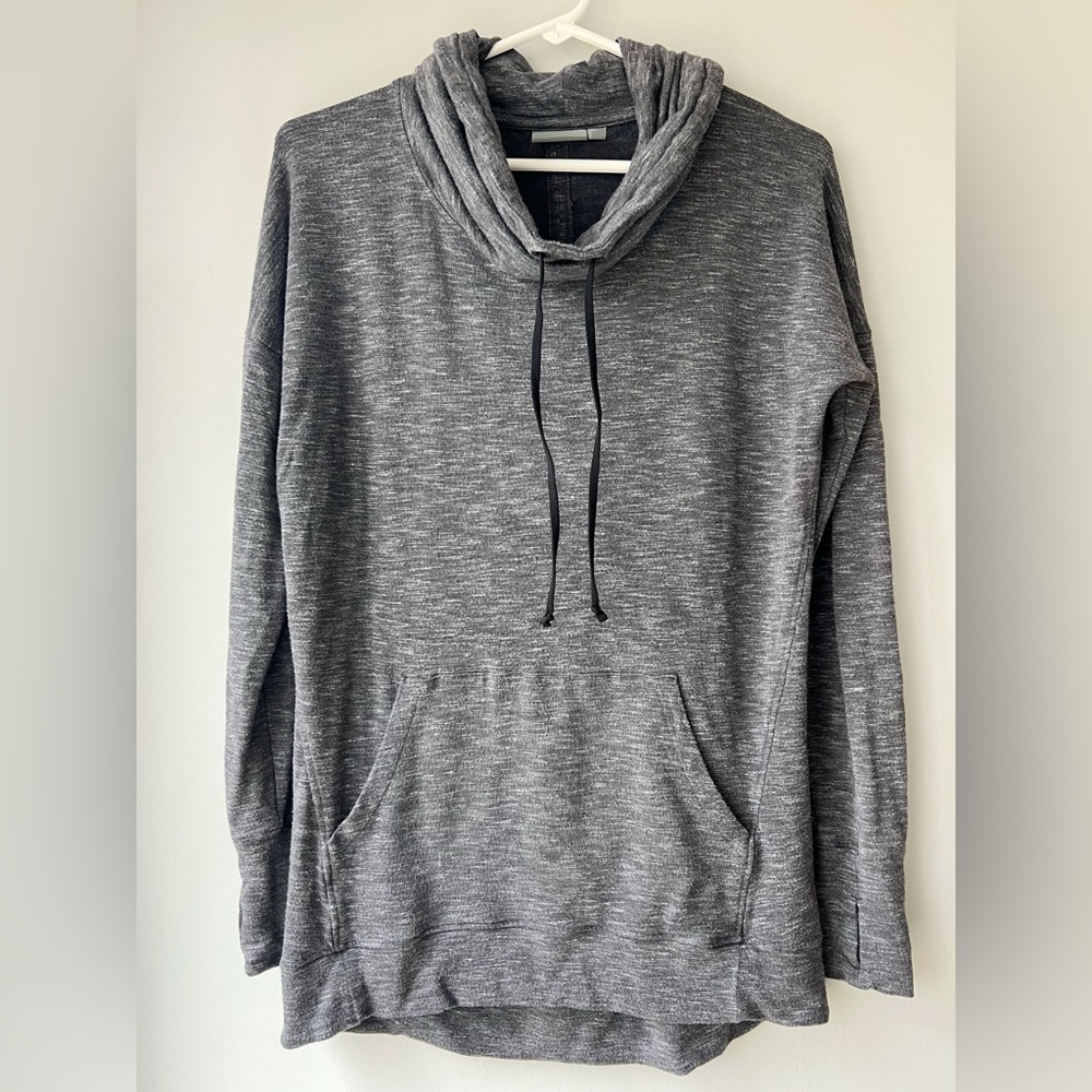 Athleta Cowl Neck Sweatshirt Long Sleeve Shirt Heather Gray Women’s Medium